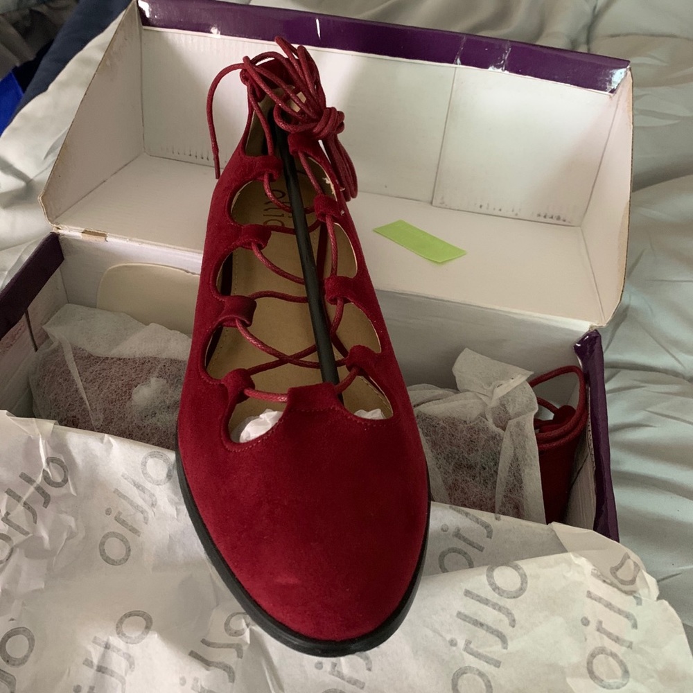 Olio red ballet slipper flats